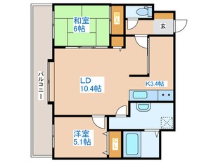 ソレイユ発寒の物件間取画像